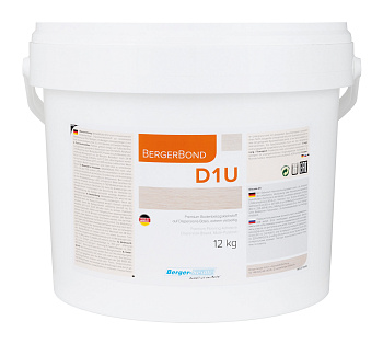 Однокомпонентный дисперсионный клей для ПВХ, резиновых и текстильных покрытий, винила, линолеума «BergerBond D1U» (14 кг)